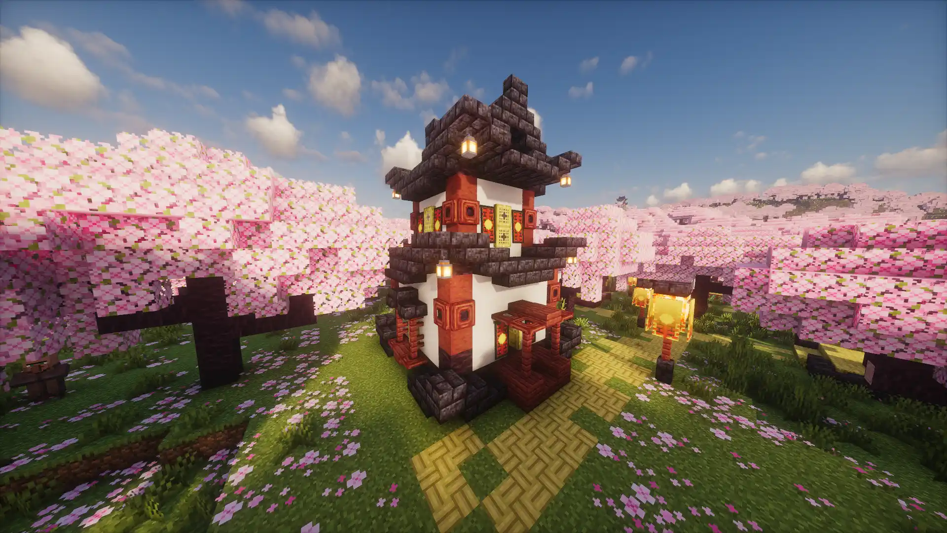 Japanese Cherry Blossom Village