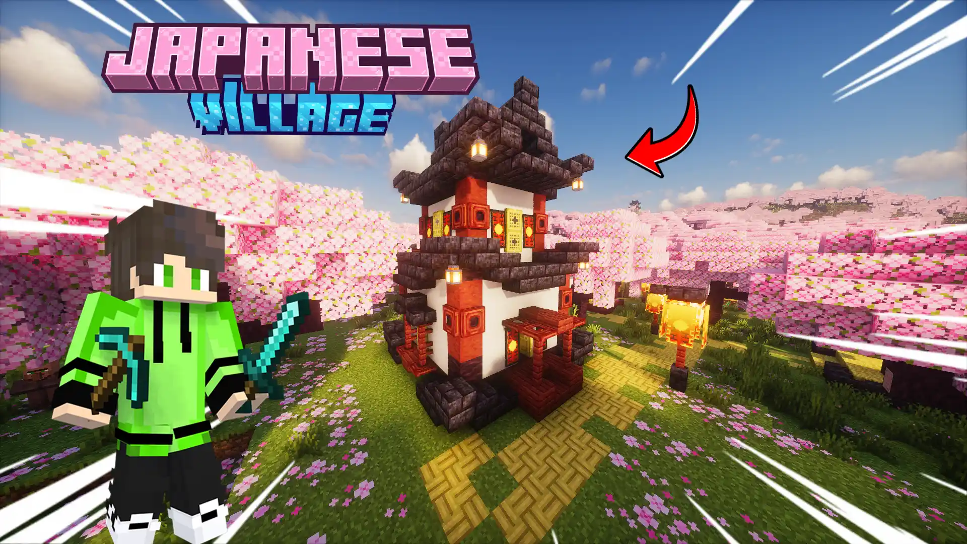 Japanese Cherry Blossom Village